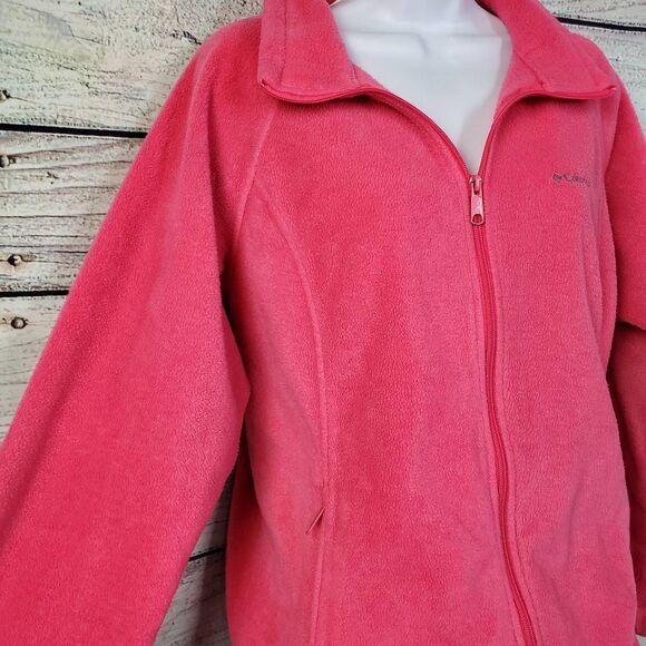 Columbia Pink Fleece Zip-Up Hoodie - Picture 4 of 9
